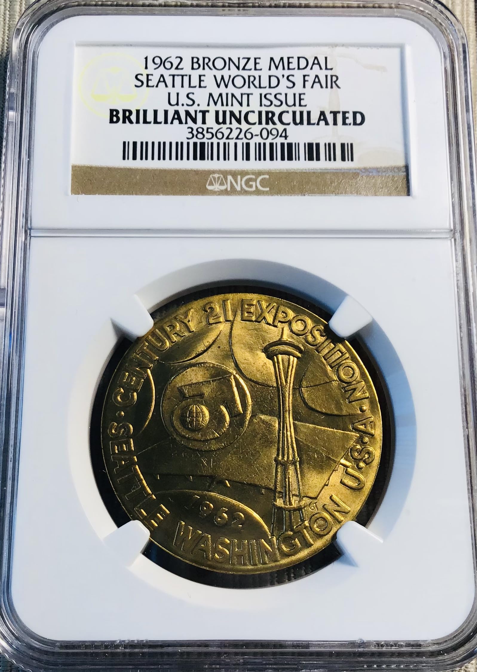 1962 Seattle World's Fair US Mint Issued Bronze Medal NGC